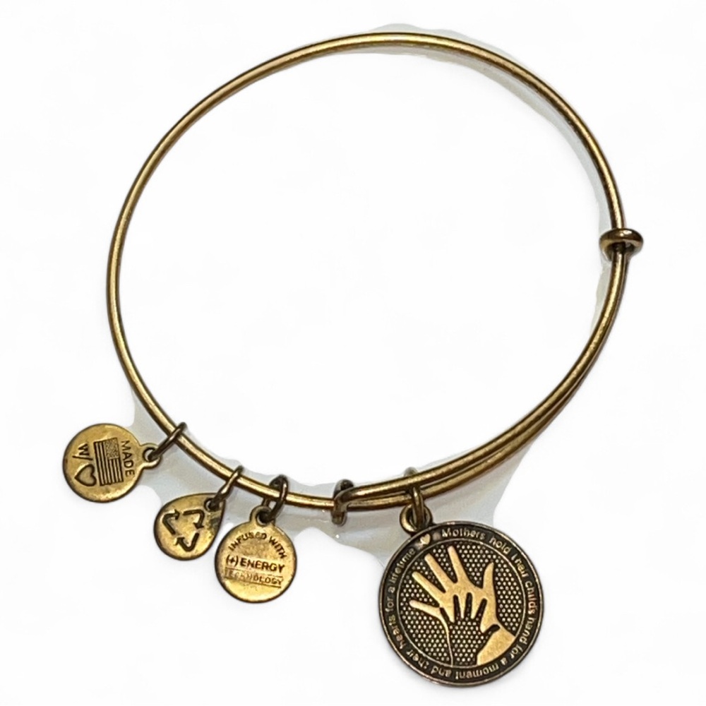 ALEX AND ANI HAND IN HAND GOLD TONE BRACELET